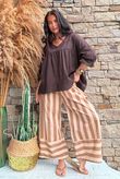 Prairie Pintuck Cotton Smock Chocolate
